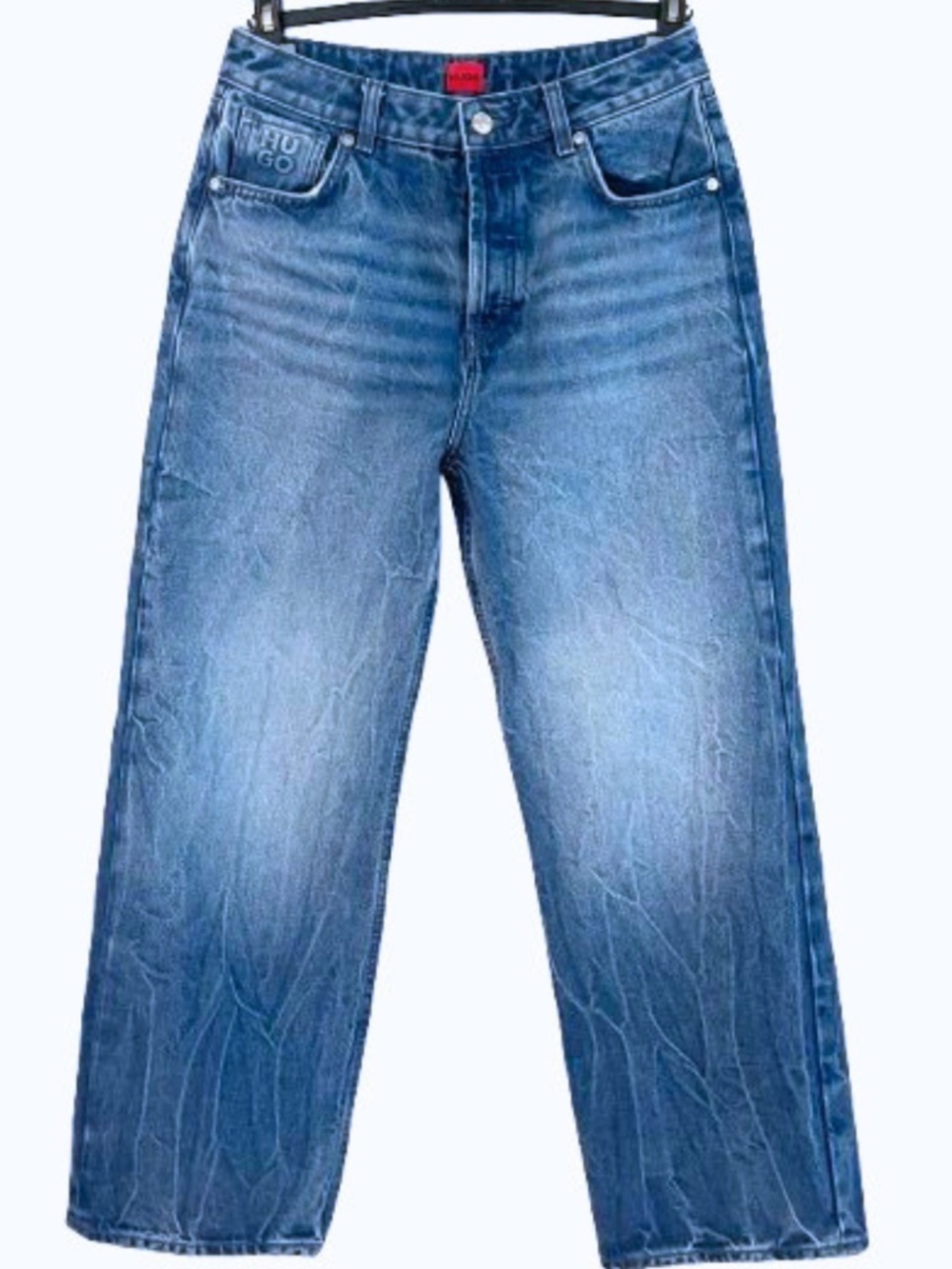 HUGO Boss Wide Leg High Waisted Jeans Blue Denim 29x30